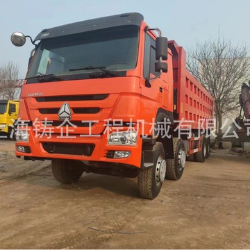 豪沃howo后翻自卸车12轮8×4渣土车truck卡车371马力二手卡车