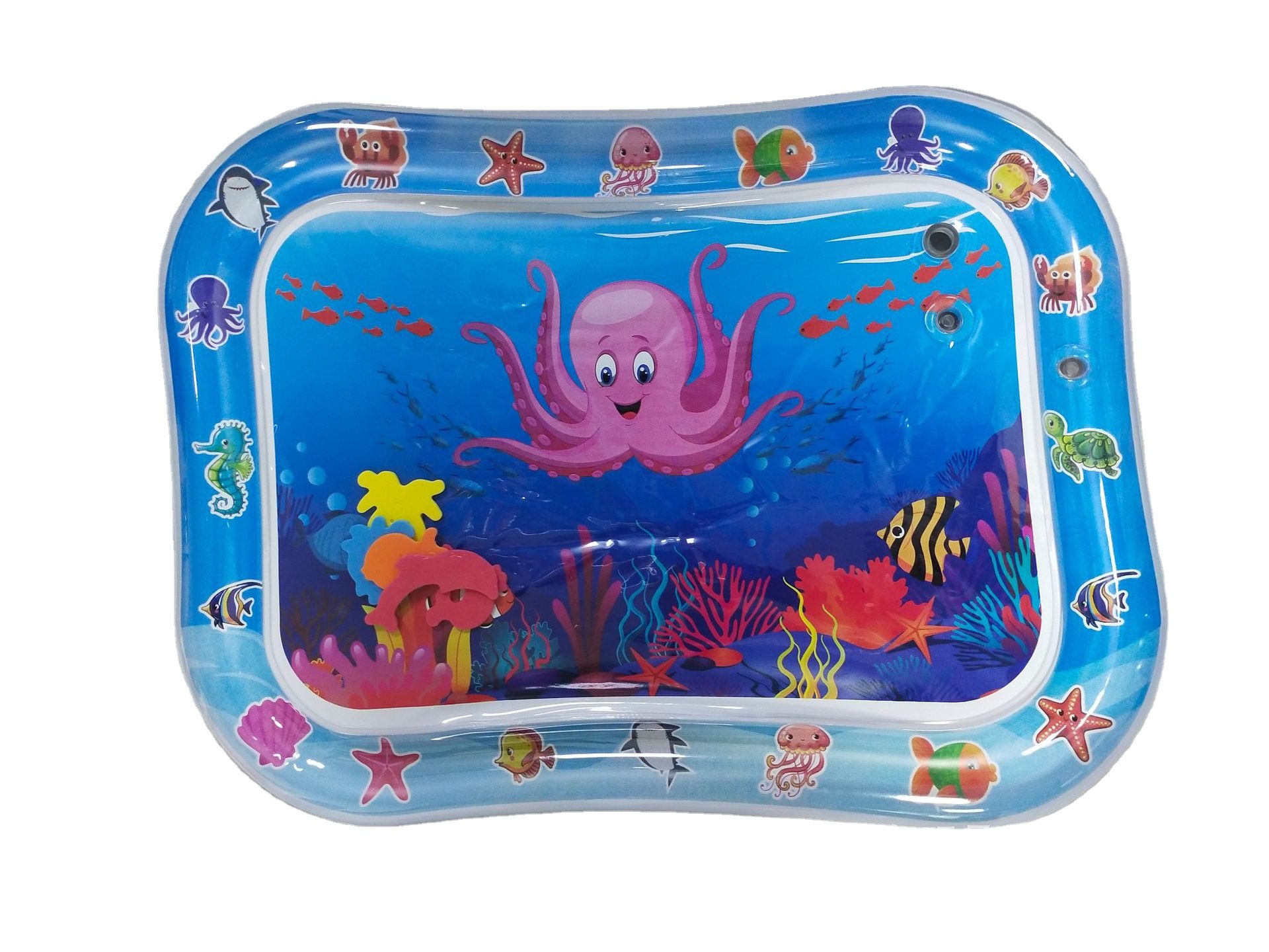 pvc充气儿童章鱼拍拍水垫俯卧垫子趴趴垫玩具冰垫bb训练充气玩具