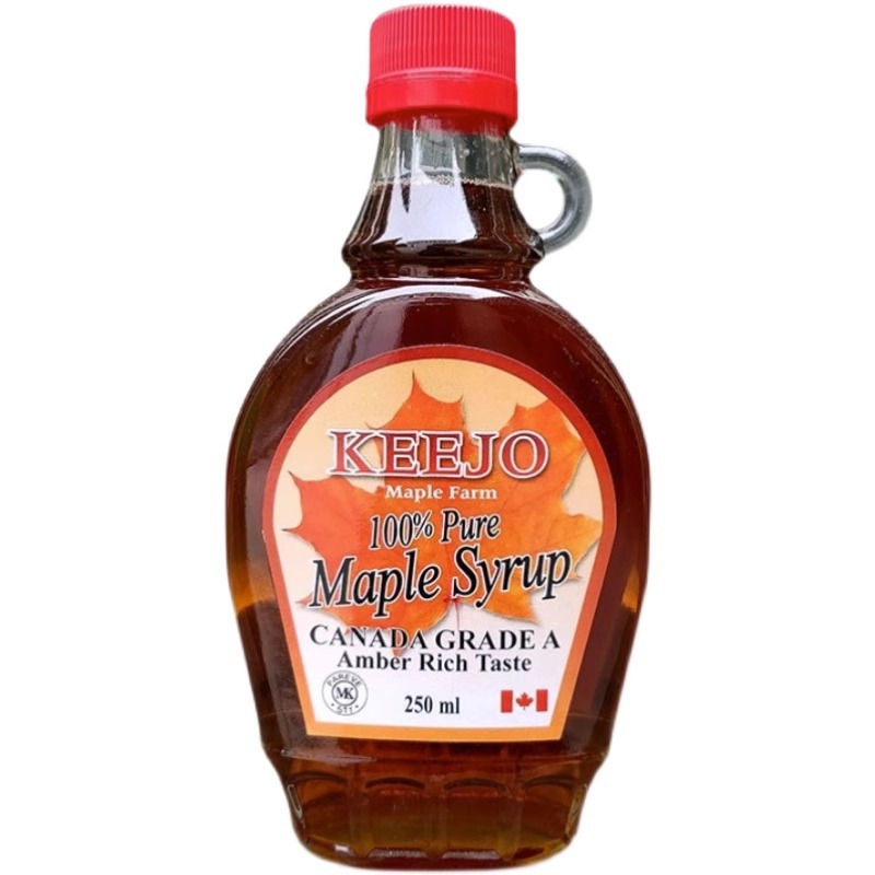 加拿大进口柯金偶枫叶糖浆pure maple syrup 枫糖浆250ml-阿里巴巴
