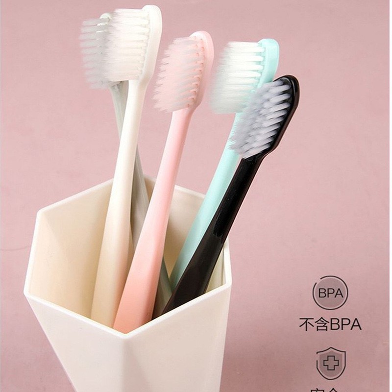 Macaron Ice Cream 10 PCs TikTok Same Korean Toothbrush Adult Soft Hair Travel Factory Wholesale Toothbrush