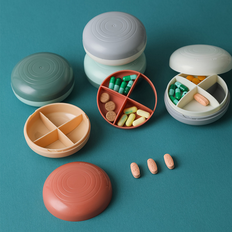 New Portable Small Pill Case Travel Medicine 7 Th Separately Packed Case Moisture-Proof Environmental Protection Sealed Storage Box Mini Compartment