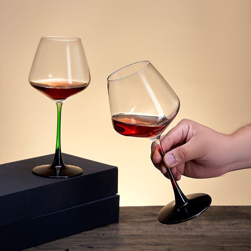 热卖高颜值推荐红黑领结 高脚杯葡萄酒杯 红酒杯威士忌酒杯