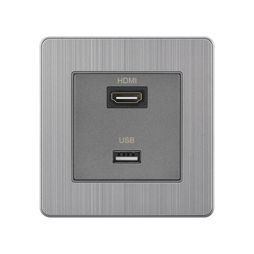 多媒体高清线网线数据线hdmi插座面板带usb数据接口电脑网络面板