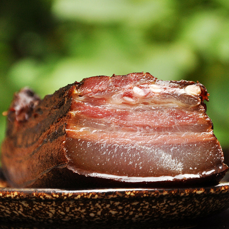 【包邮】烟熏五花腊肉 湘西农家吃猪草喂养1年土猪肥均匀如主图