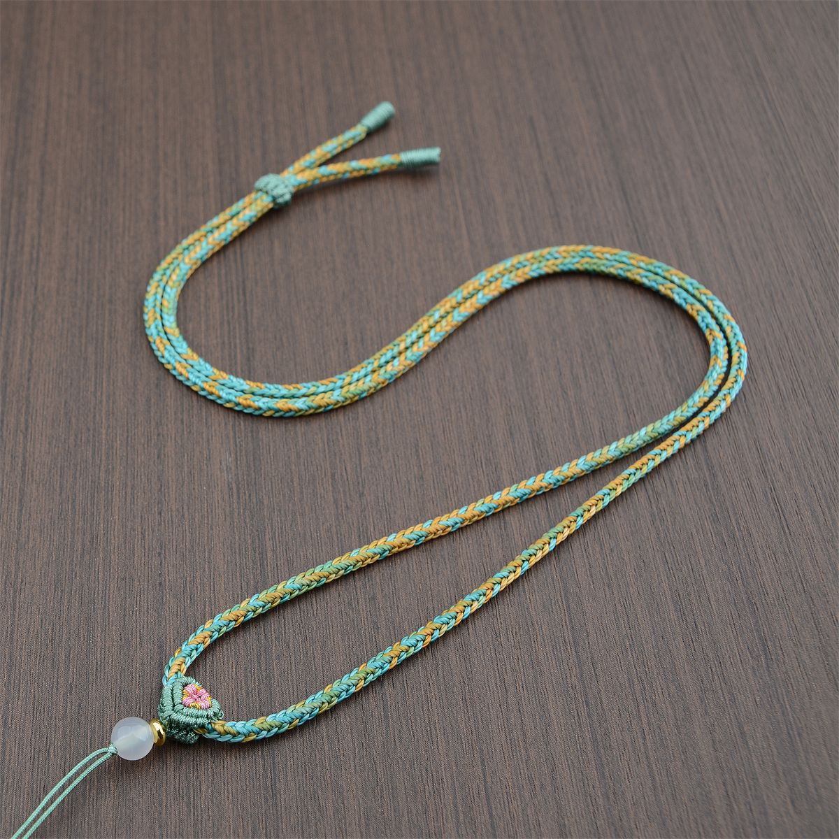 高端段绕编织绳项链绳手工diy吊坠挂绳黄金水晶珠宝饰品绳子串绳