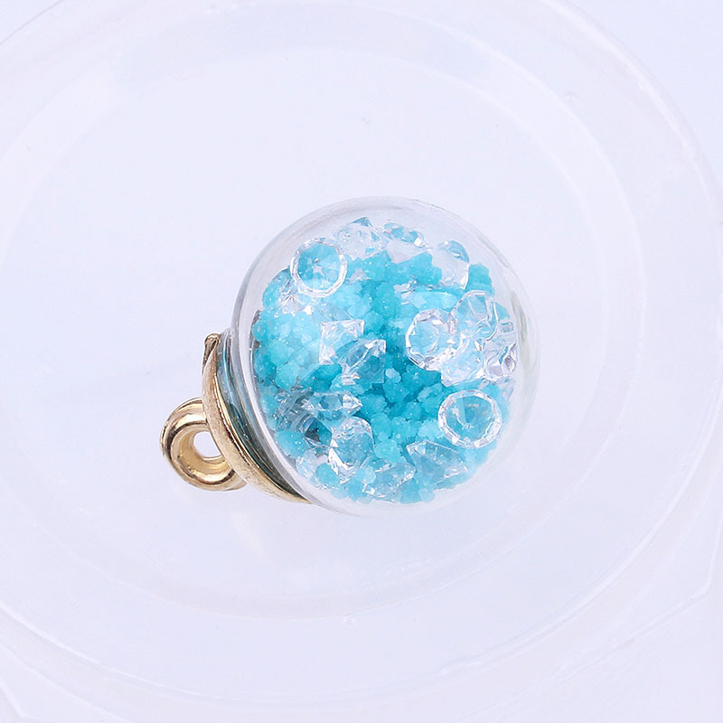 创意彩色透明发光玻璃球diy手工制作饰品配件挂坠耳饰品材料现货