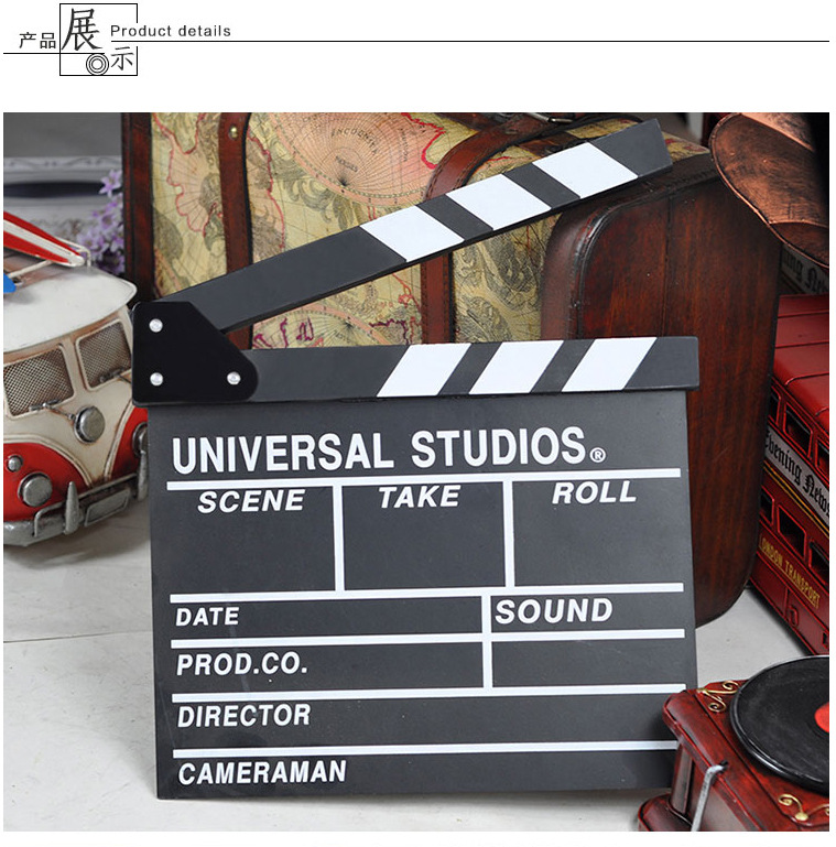 道具电影木质拍板导演剧组器手拍照拿卡板开拍打板创意打卡中英文
