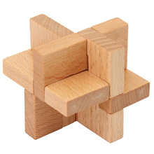 成人智力玩具 榉木墙角锁 鲁班锁 木制益智玩具孔明锁直角锁
