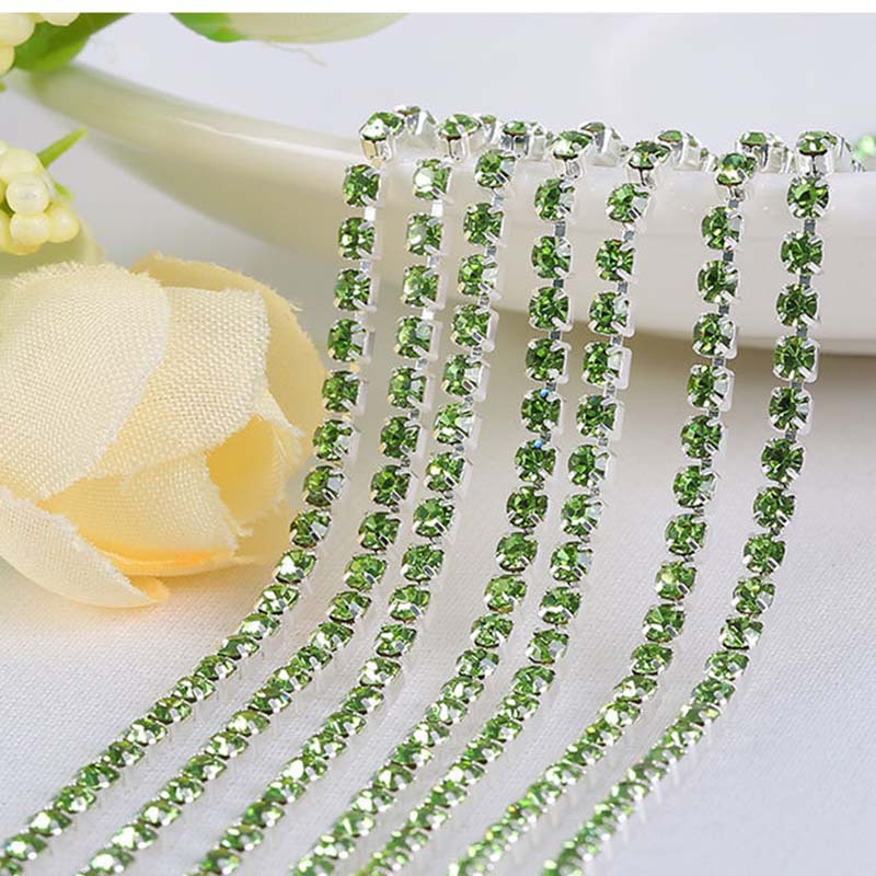 Color Drill Chain 1.5/2/2.5/2.8/3.0/4mm Intensive Diamond Claw Chain DIY Phone Case Stick-on Crystals Material