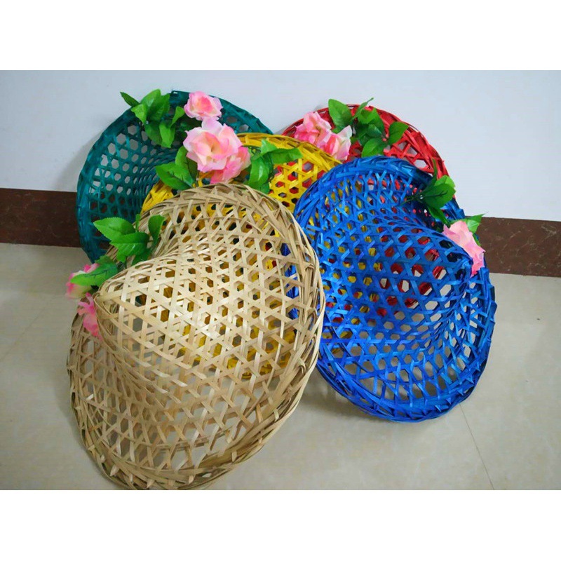 斗笠帽舞蹈道具演出竹编斗笠斗笠舞蹈帽斗笠帽?舞蹈广场舞蹈帽子