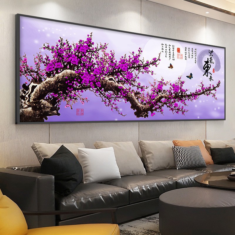 紫气东来钻石画新款客厅满钻十字绣点砖石大幅跨境货源钻石画批发