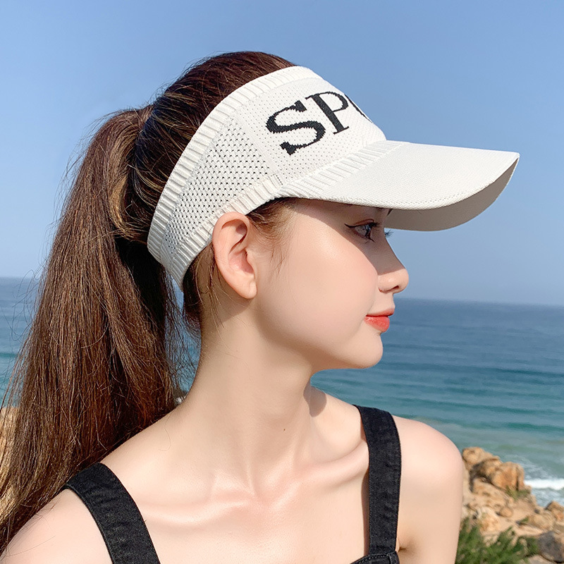 Empty Top Hat Female Sun Protection Hat Korean Outdoor Sports Sun Hat 2023 New Sun Protection Baseball Peaked Cap