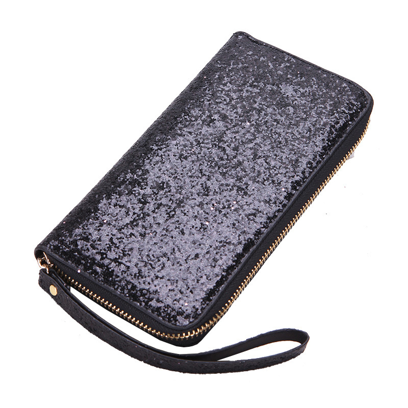 2021 New Women's Long Wallet Women's Elegant Sequins Clutch Purse Fashionable Stylish Partysu Bag