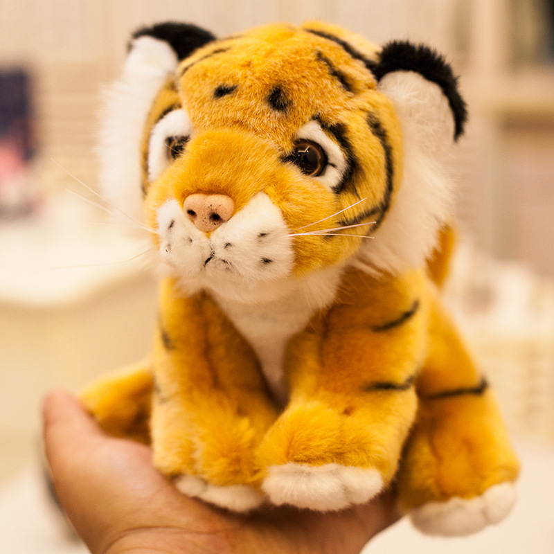 仿真小老虎公仔毛绒玩具可爱东北虎玩偶白虎男孩生日儿童节礼物