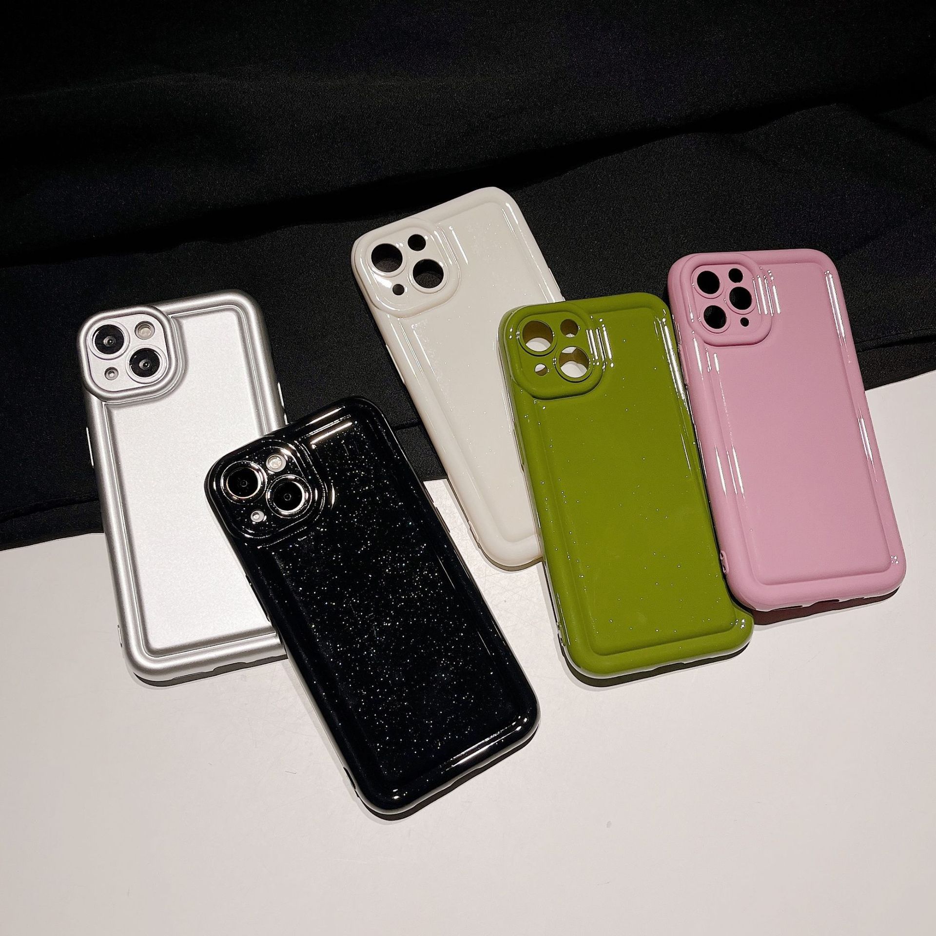 新款钢琴漆iphone14promax手机壳13/14适用11/12防摔软壳x/7p/8p