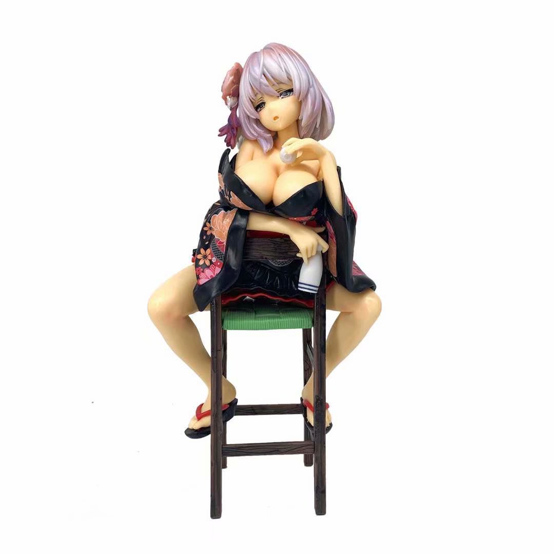 美少女系列 skytube 胡川香乃 和服 水原画 坐姿 盒装手办 公仔