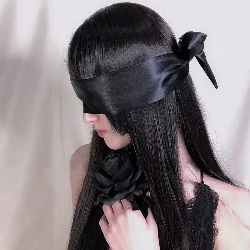眼罩情趣情侣双面蒙眼丝带遮光女系带围巾成人搞笑捆绑手饰独立站