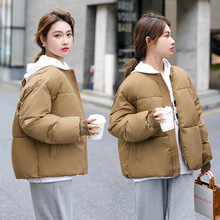 棒球领面包服女2023新款加厚羽绒棉服时尚女生休闲韩版棉衣女外套