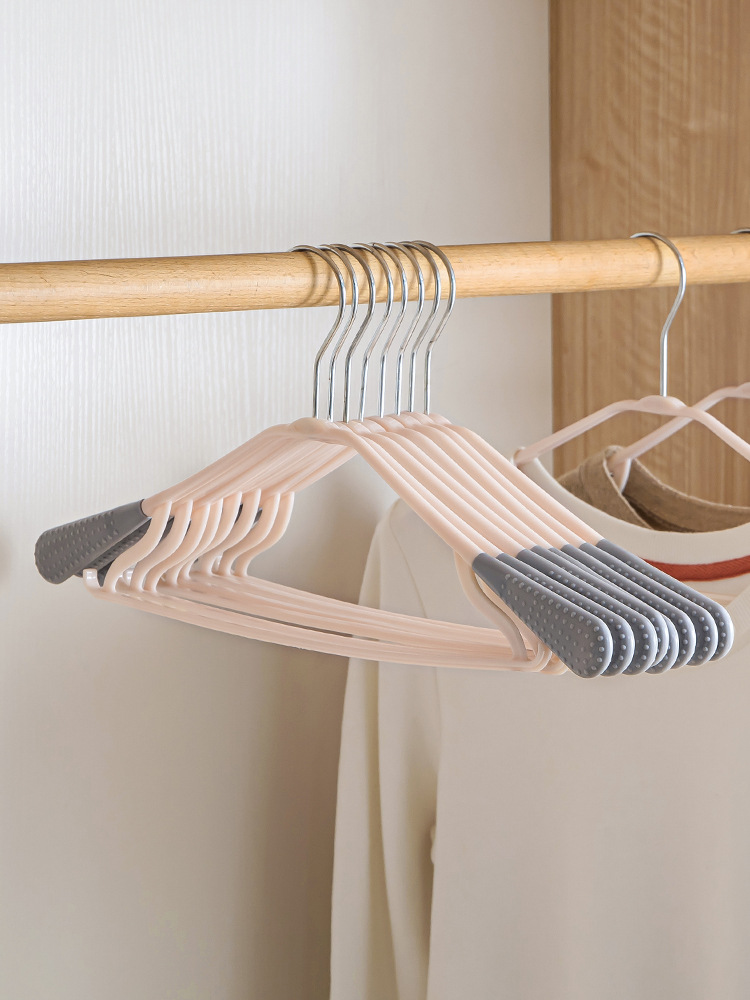 20个装肩无痕衣架成人防滑衣服架晾衣架家用衣撑塑料衣挂钩衣架子