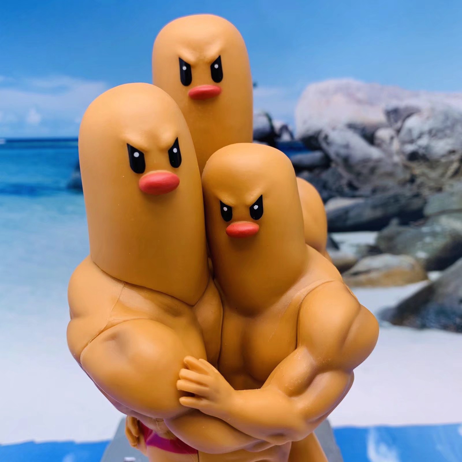 肌肉猛男 gk 地鼠三兄弟 搞笑抖音潮玩动漫手办模型摆件批发