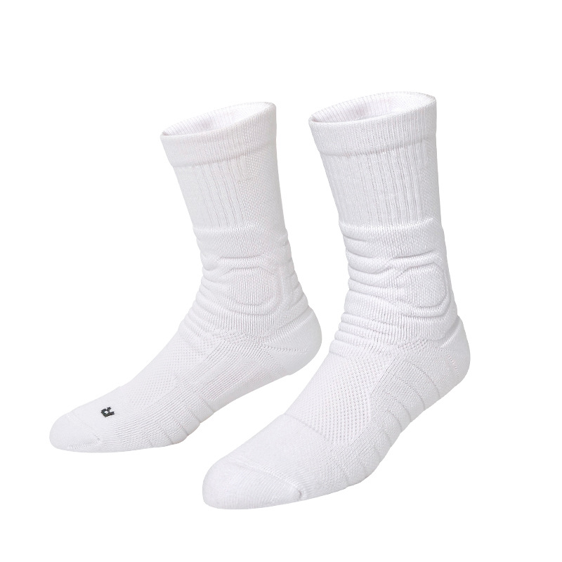 Aj Flying Man Basketball Socks Men Long Tube Athletic Socks High Top Socks for Running Solid Color Towel Bottom Extra Thick Socks Tide Wholesale