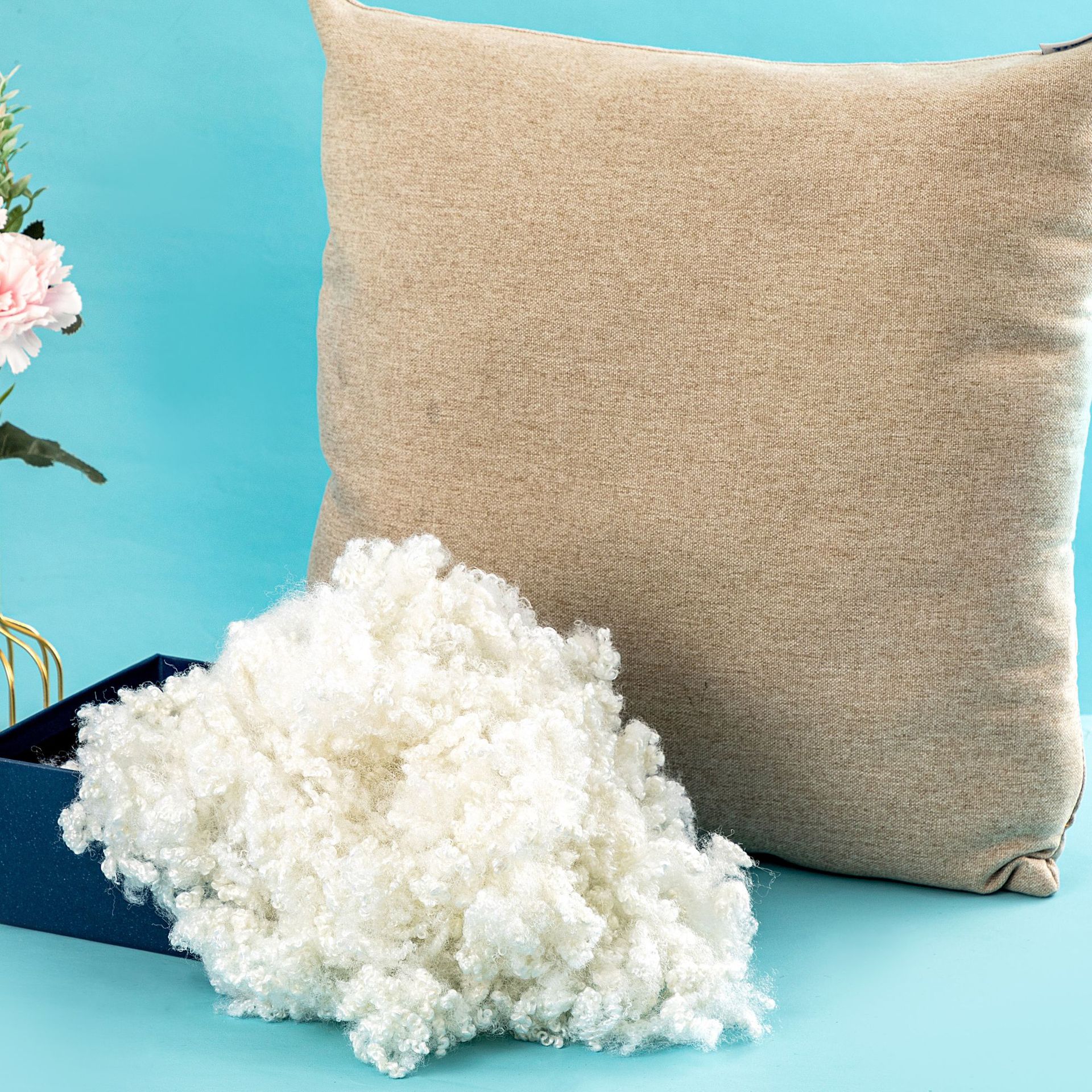 高弹pp棉玩偶公仔填充物太空棉丝绵三维中空江苏厂家