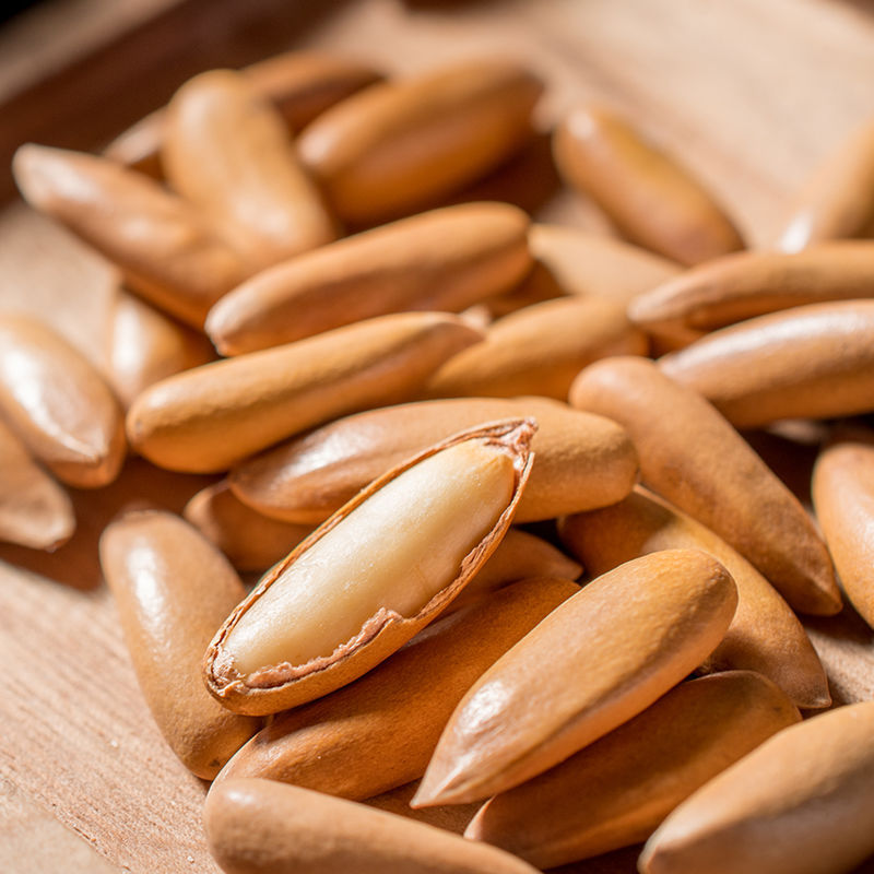 新货大颗粒巴西松子500g特大阿富汗手剥松子带壳散装15g原味批发 图片