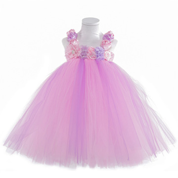 欧美童装蓬蓬裙女童连衣裙 六一演出儿童周岁公主裙花仙子演出服