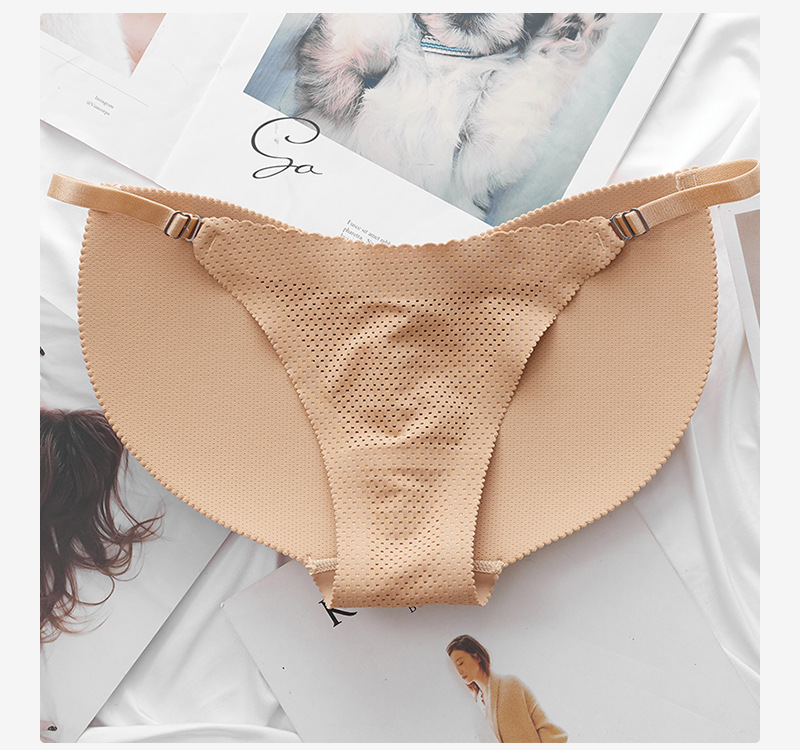 一片式无痕打底内裤假屁股提臀低腰透气翘臀丁字裤女三角裤xt024