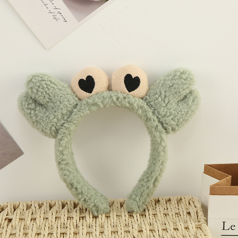 Online Celebrities' Cute Cartoon Plush Crab Headband Female Cute Hair Band Headdress Cartoon Apply a Facial Mask Headband in Stock