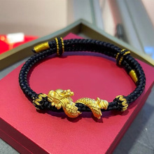 monologue独白北纬三十度将军神兽貔貅麒麟复古黄金男士转运珠