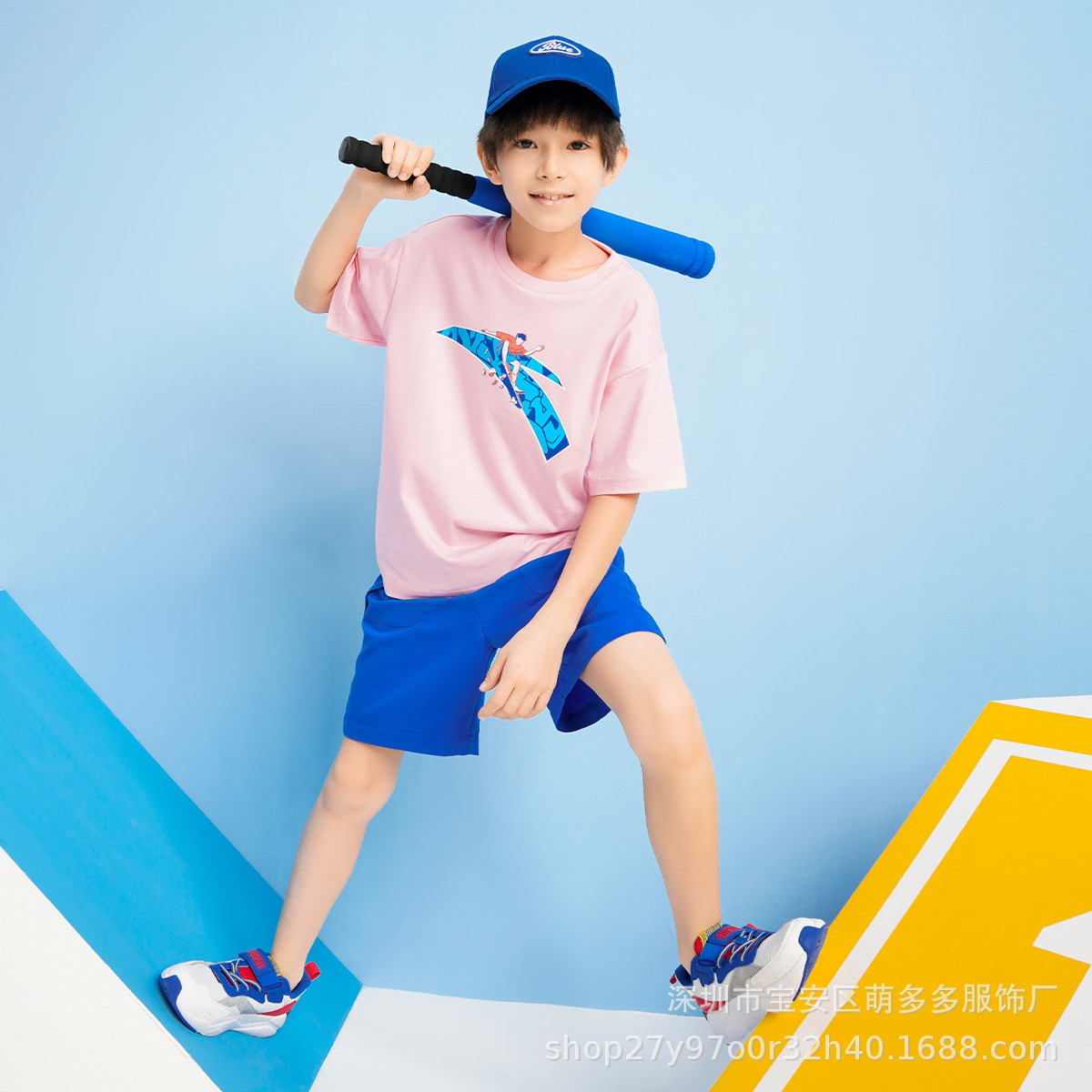 儿童t恤夏季纯棉休闲运动品牌童装an踏 童装尾货货源批发走份