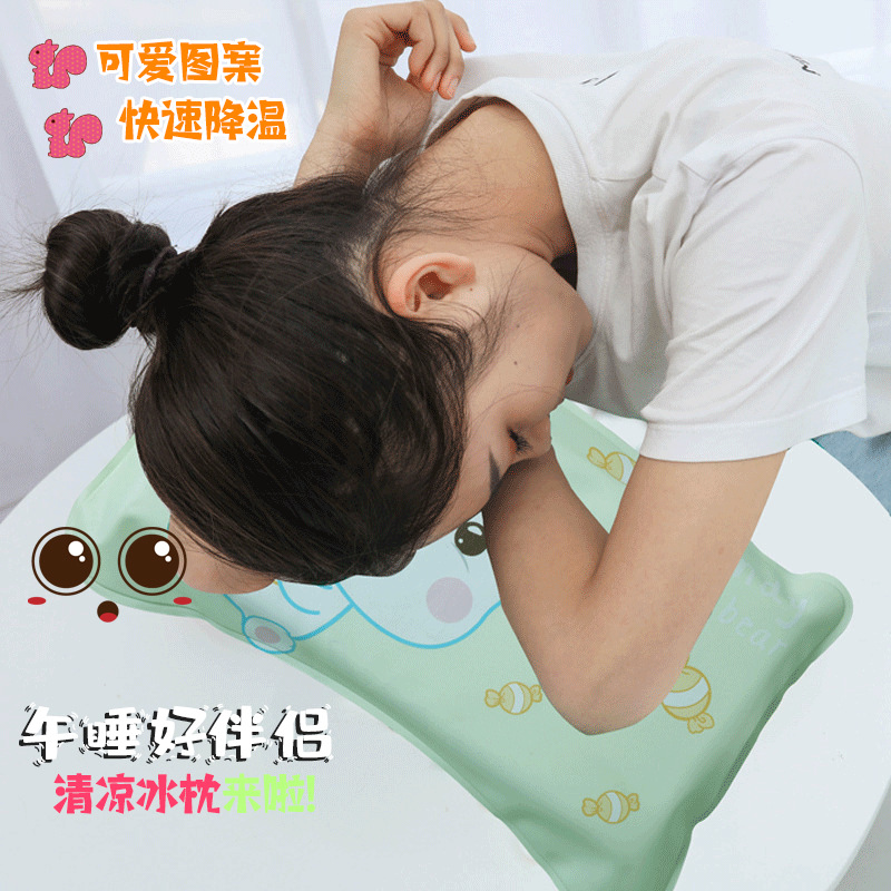 Ice Pillow Summer Student Lunch Break Pillow Adult Cold Pillow Water Bag Cute Cartoon Water Injection Cooling Ice Pad