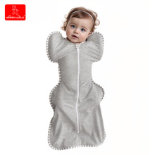 婴儿襁褓宝宝投降式包裹防惊跳睡袋双拉头纯棉包巾夏母婴用品工厂