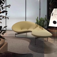 弧形毛豆沙发北欧设计师豌豆网红沙发玻璃钢异形现代时尚艺术躺椅