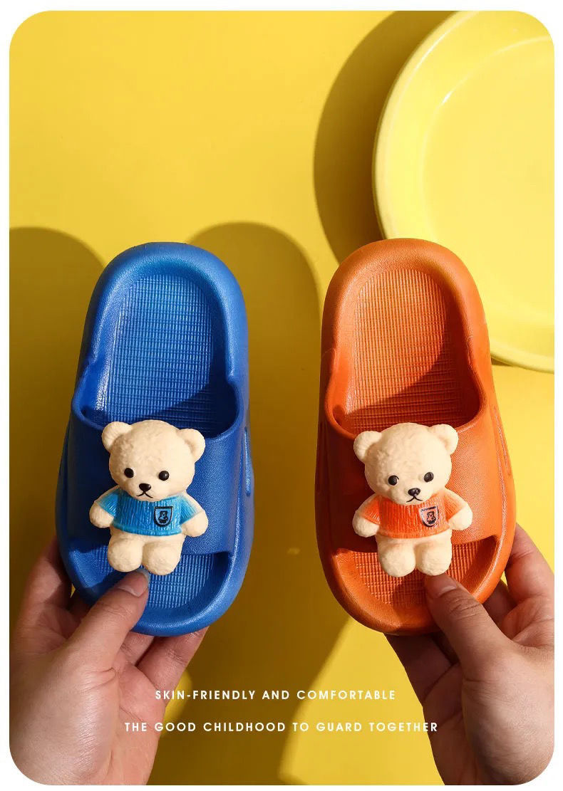 Children's Slippers Bear Summer Home Non-Slip Cute Boys and Girls Baby Slippers 2023 New Fashion Outdoor