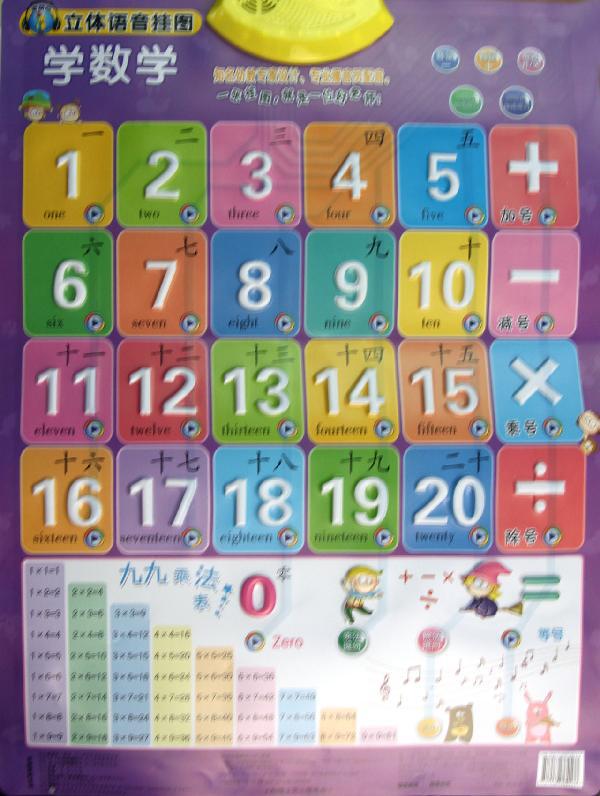 学数学/金葫芦立体语音挂图 卡片挂图 安徽少年儿童出版社-阿里巴巴