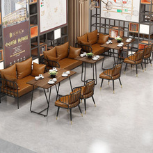 网红工业风桌椅组合咖啡奶茶店酒吧烧烤店店铺组合