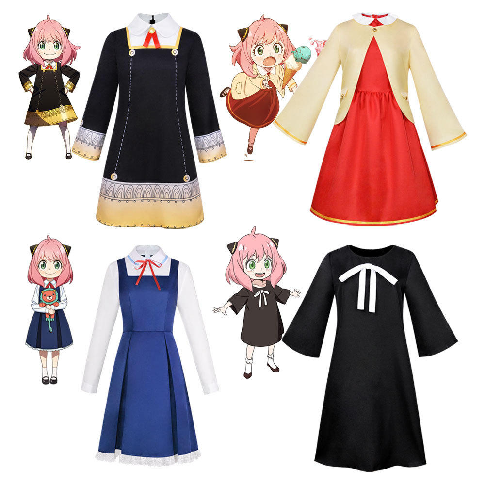 间谍过家家cos服 阿尼亚日常裙子全套万圣节漫展女儿童连衣裙现货