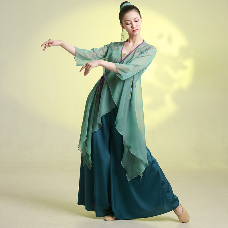 白蛇传小青服装仙女古典舞纱衣青蛇舞服飘逸服表演服装特色影楼