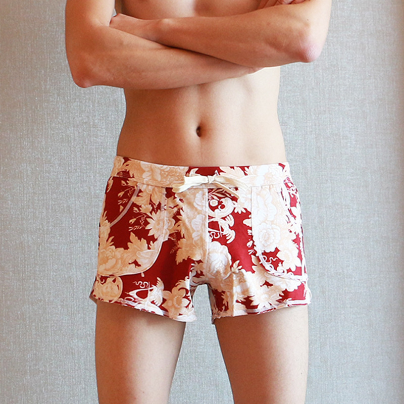 New Printing Men's Home Wear Fashionable Men's Pajamas Summer Breathable Men's Home Pants Wholesale