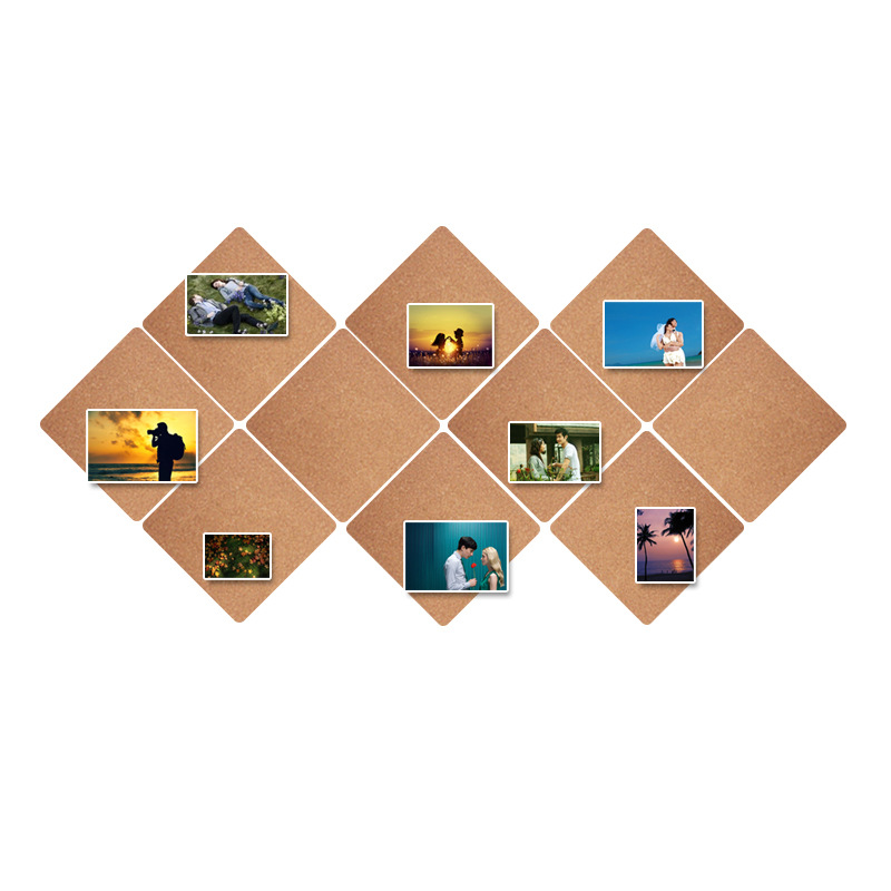 软木板照片墙装饰背景墙幼儿园教室办公室企业木质文化墙自粘墙贴