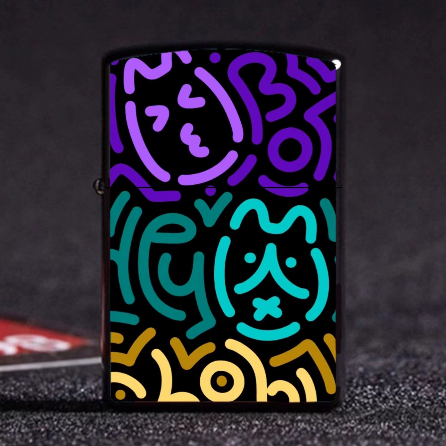 AJ Kerosene Lighter Game Classic Creative Metal Windproof Lighter Sea King Dopamine Refers to Who Makes a Fortune