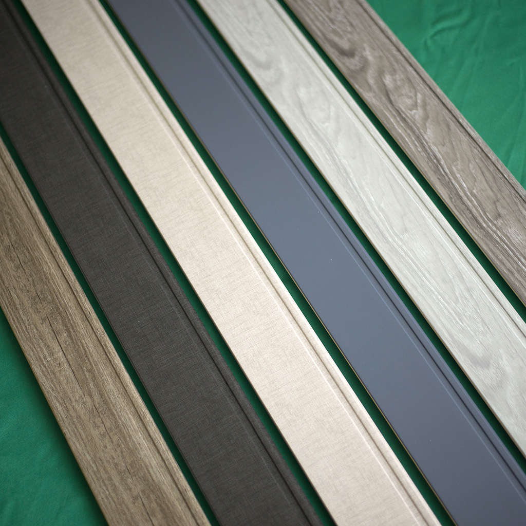 10cm高灰色冷色个性实木踢脚线简约地脚线布纹面平面灰色木线条