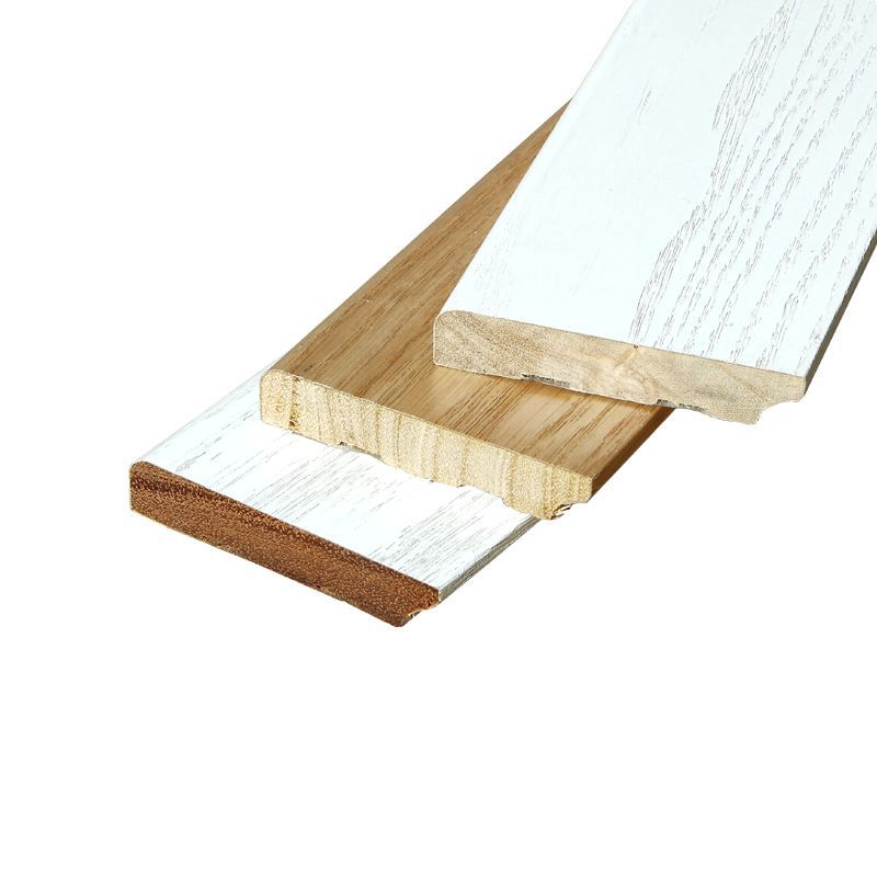 红橡木实木开放漆平板踢脚线 现代简约4cm踢脚板超窄木质线条原木