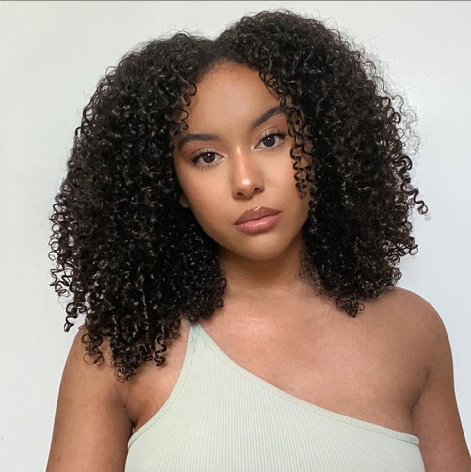 2023欧美新款跨境电商畅销非洲女士假发 中分黑色小卷蕾丝短卷发