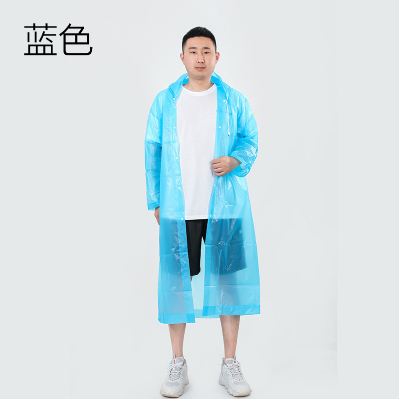 Outdoor Travel Eva Fashion and Environment-Friendly Lightweight Raincoat Manufacturer? Non-Disposable Thickened Adult Raincoat