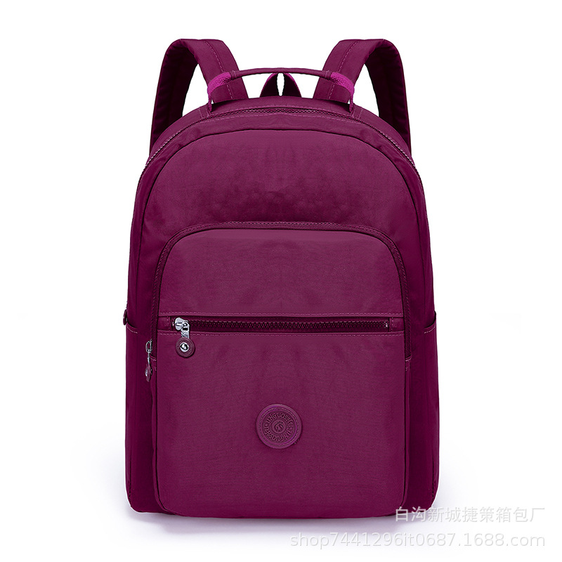 New Nylon Cloth Simple Backpack Unisex Leisure Student Bag Large-Capacity Backpack