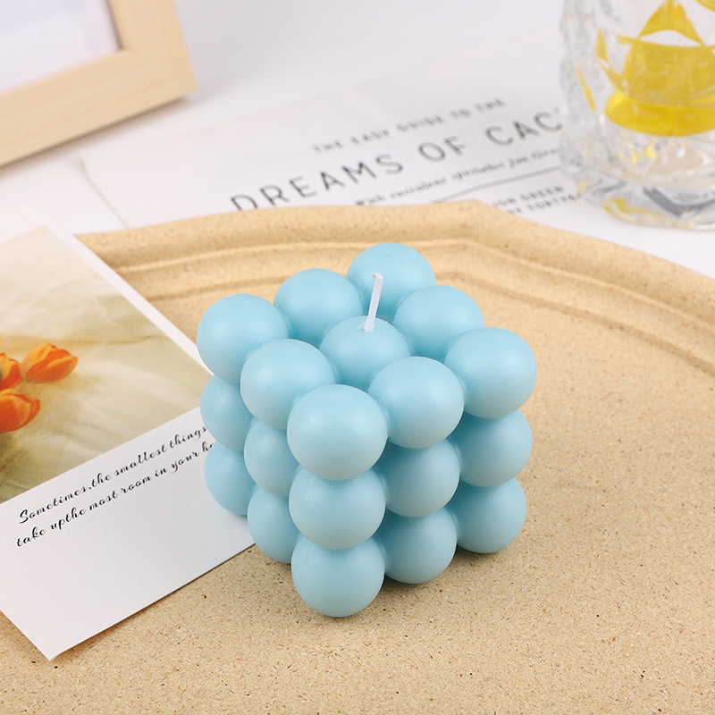 Aromatherapy Candle Ins Mini Ball Small Rubik's Cube Aromatherapy Candle DIY Decoration Photo 3D Three-Dimensional Soymilk Candle