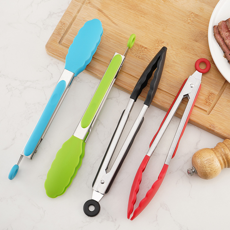 Kitchen Utensils Food Clip Silicone Food Clip BBQ Clamp Steak Tong Fried Fish Bread Barbecue Buffet Clip